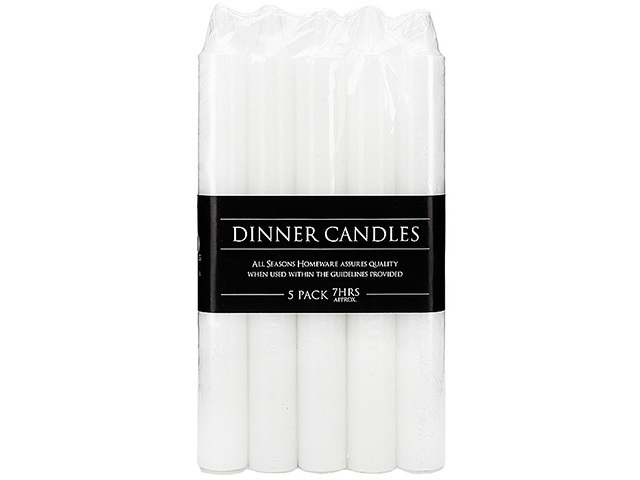 CANDLE DINNER 8 INCH 5PK