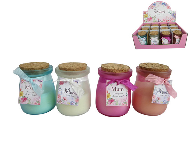 8CM CANDLE W/MUM HANGER 4ASST UN12