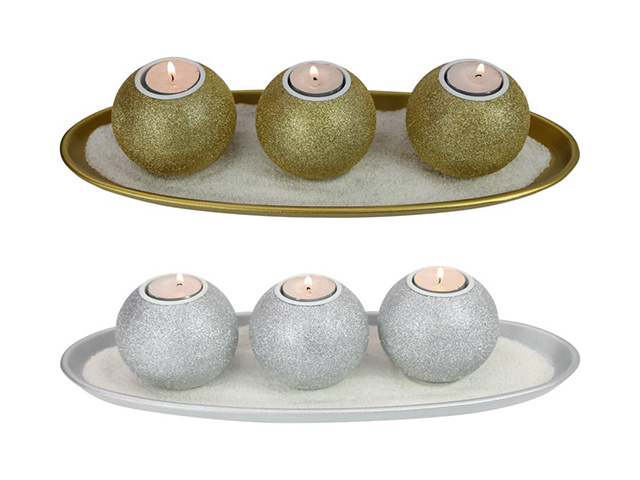 39CM MDF TEALIGHT HOLDER 2ASST