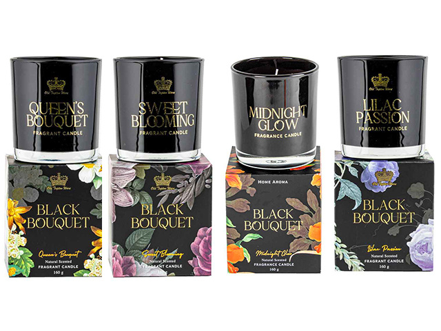 OLD TUPTON BLACK CANDLE 4ASST