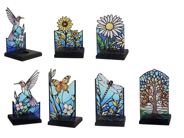 STAINED PAINTED HOLDER 6ASST