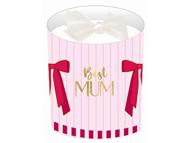 MUM CANDLE W/BOW 200GM 20HR BURN 8CM