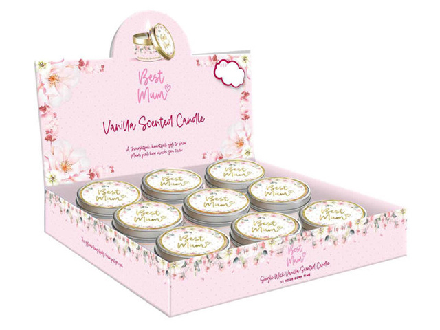 BEAUTIFUL INSIDE/OUT TIN CANDLE 20HR VANILLA UN9