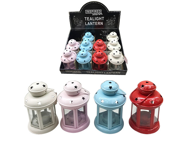 CANDLE LANTERN 10X14CM 4ASST UN12