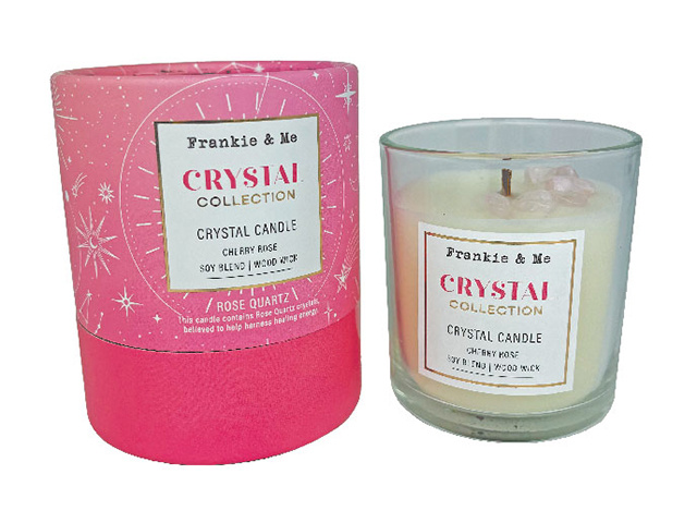 WOOD WICK CRYSTAL 200G CHERRY ROSE