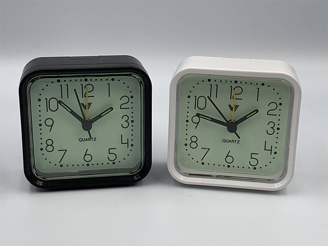 SQUARE GLOW IN DARK TABLE CLOCK