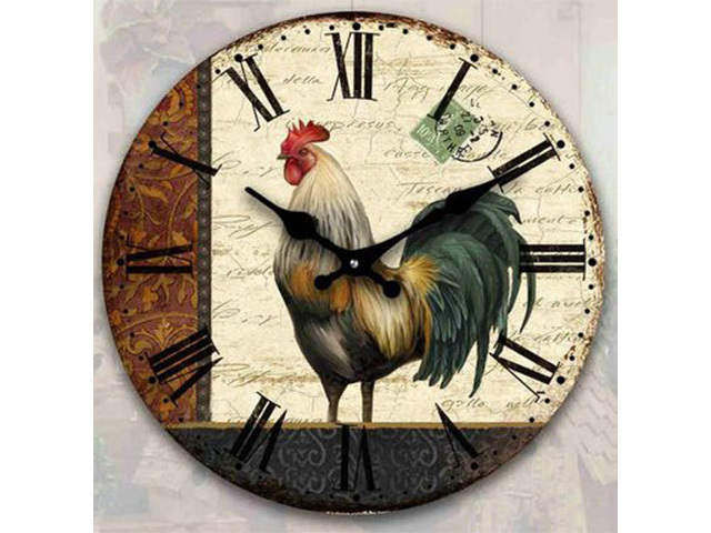 CLOCK ROOSTER 30CM
