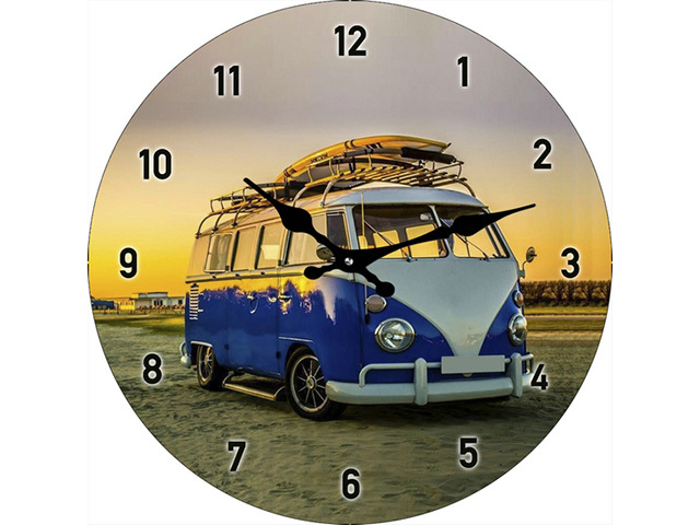 CLOCK BLUE COMBI 17CM