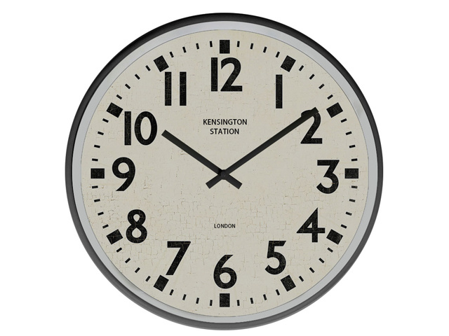 30.5CM PLASTIC KENSINGTON STATION CLOCK