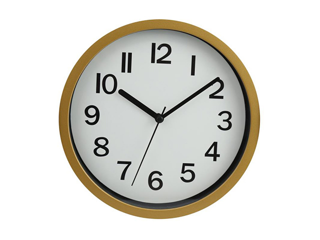 22CM SMALL GOLD NUMERICAL CLOCK