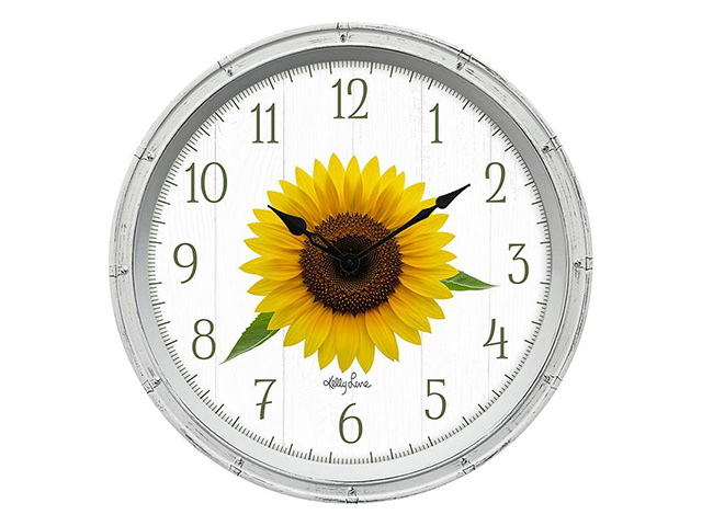 40CM SUNFLOWER CLOCK KELLY LANE
