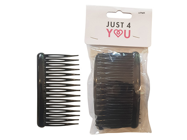 SIDE COMB BLACK 95MM 4PK UN12