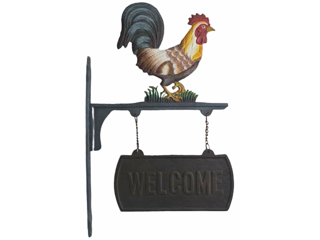 WELCOME ROOSTER 39X26CM