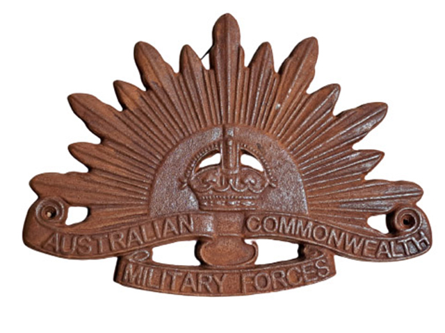 AUSTRALIA ANZAC BADGE SIGN 29X20CM