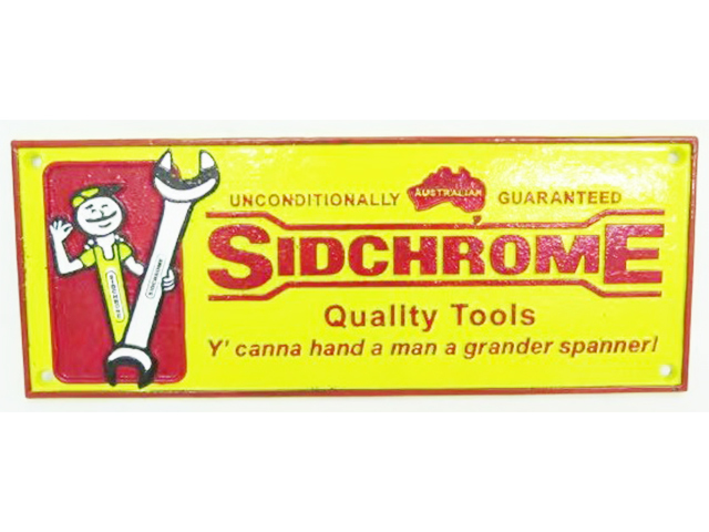 SIDCHROME SIGN 29X11CM