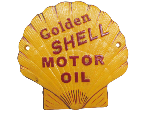 GOLDEN SHELL SIGN 17X17CM