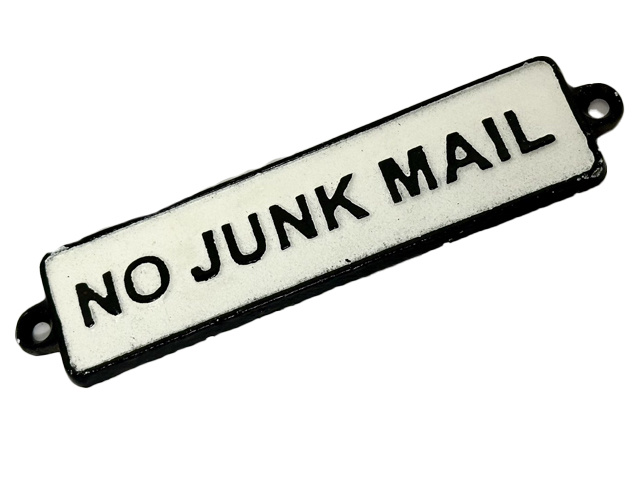 NO JUNK MAIL SIGN