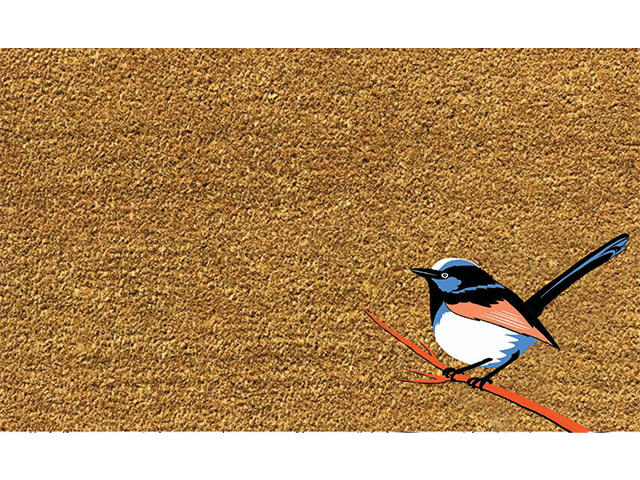 LATEX BACKED BLUE WREN 45X75CM