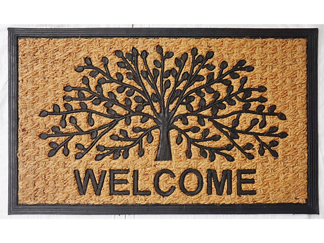 RUBBER AND COIR WELCOME TREE OF LIFE 45X75CM