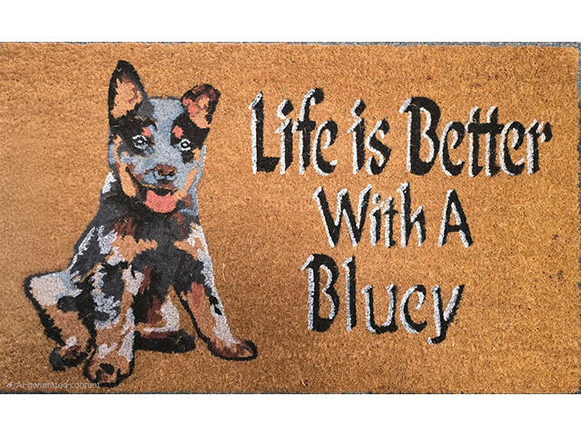 COIR BACKED LIFE BLUEY 45X75CM