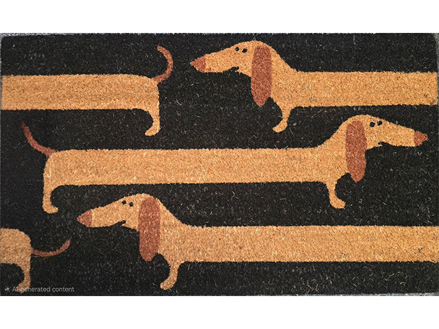 COIR BACKED DACHSHUND 45X75CM
