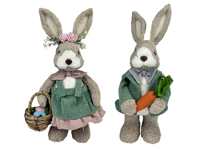 NATURAL DELUXE BUNNY ASST 30CM X 14CM SOLD QTY4