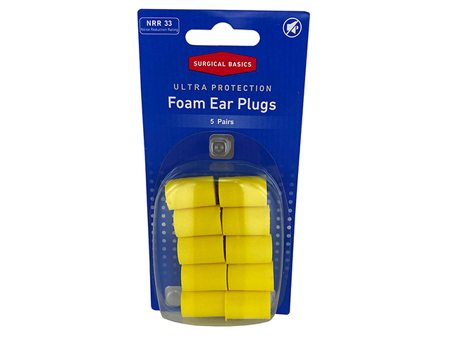 FOAM EAR PLUG STRAIGHT NRR33 5PAIR