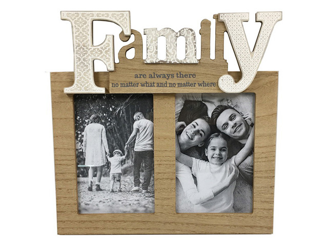 25.5CM FAMILY TWIN PHOTO FRAME SOLD QTY 2