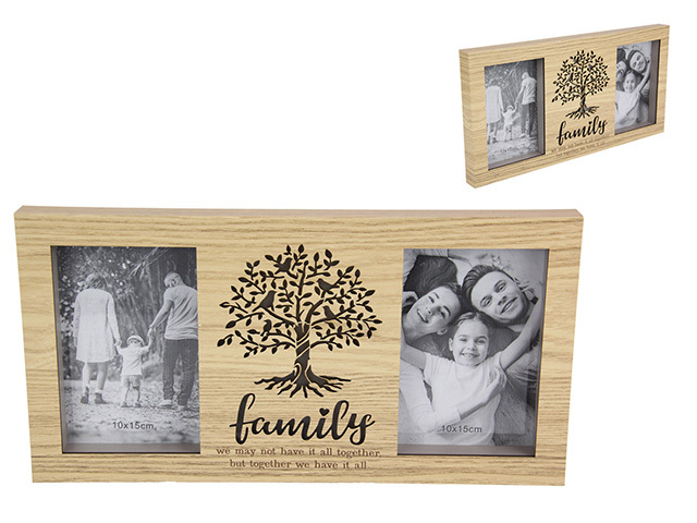 35X18CM FAMILY PLAQUE TWIN FRAME QTY 2