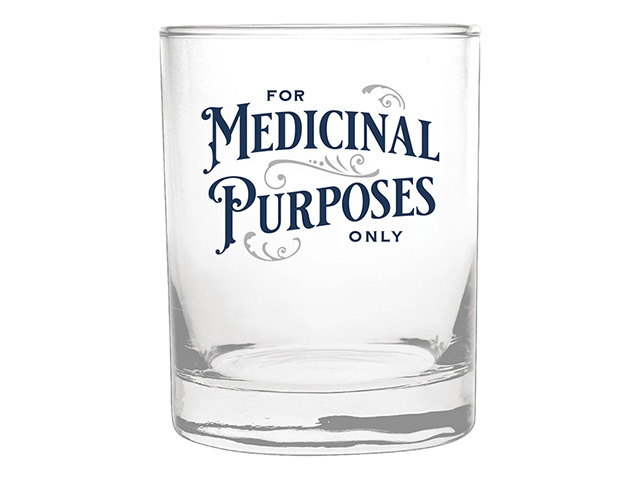 MEDICINAL TOP SHELF ROCKS GLASS