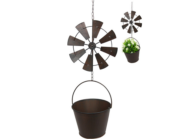 70CM HANGING WINDMILL POT HOLDER QTY 2