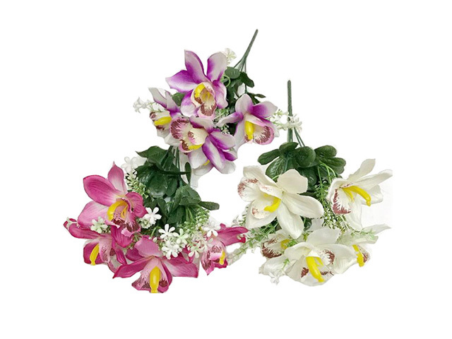 FLOWER BUNCH ORCHIDS 5 HEAD 3ASST SOLD QTY12