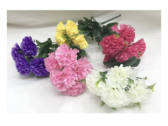 FLOWER BUNCH CARNATION 6 HEAD 6ASST SOLD QTY12