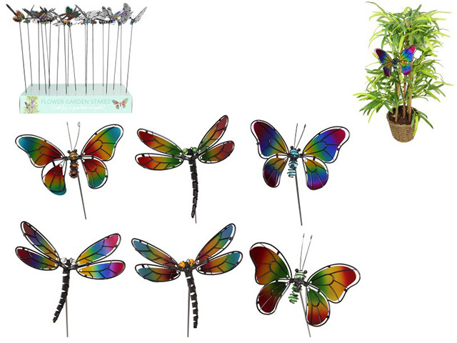 60CM B/FLY/D/FLY METAL GARDEN STAKE UN12