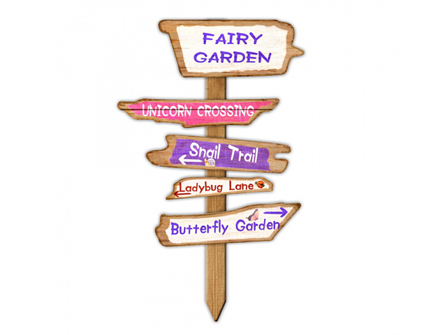 MDF FAIRY GARDEN STICK WITH HOOK 36X59CM