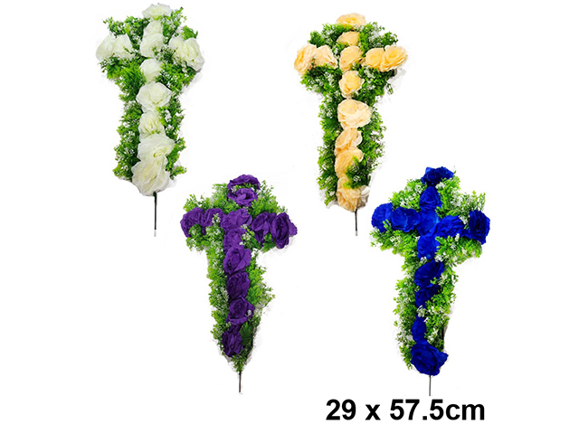 FUNERAL FLOWER CROSS 29X57CM SOLD IN QTY 24