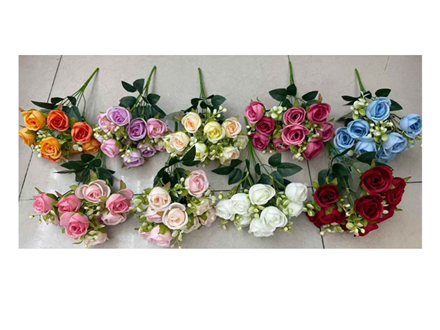 FLOWER BUNCH 10HEAD SPRING ROSES