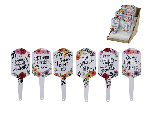 15CM METAL GARDEN STAKE WITH FUNNY WORD UN24