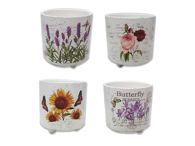 FLOWER POT 9.5X9.5CM 4ASST QTY 8