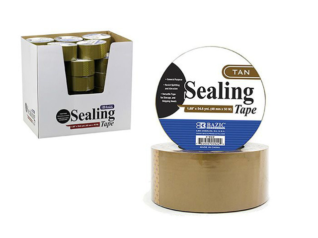 BAZIC PACKING TAPE TAN 48MM X 50M SOLD IN UN36
