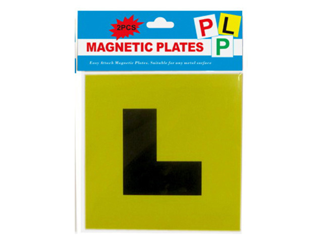 CAR PLATES 2PCE L MAGNETIC