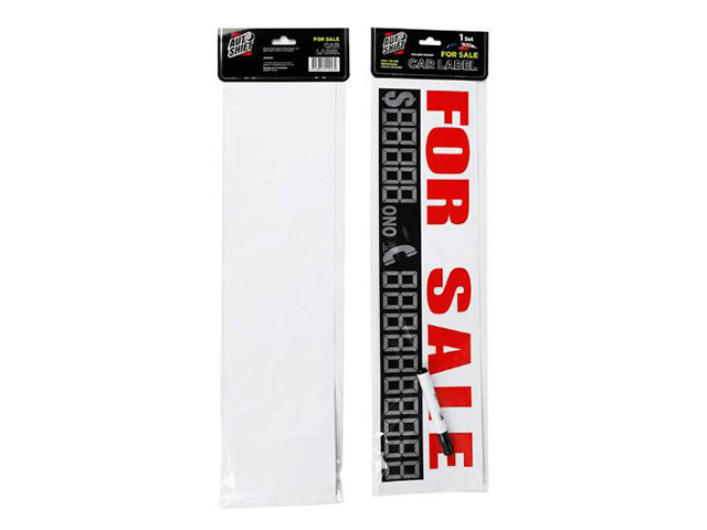CAR LABEL FOR SALE 58X15CM