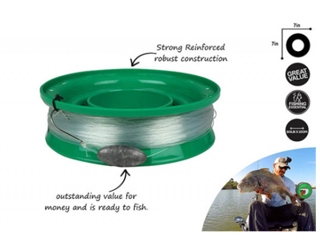 HANDCASTER 7.5IN RIGGED 80LB 100M SOLD QTY10