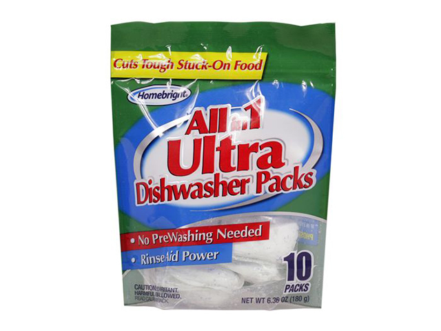 HOMEBRIGHT ALL IN 1 DISHWASHER PACK 10 180G