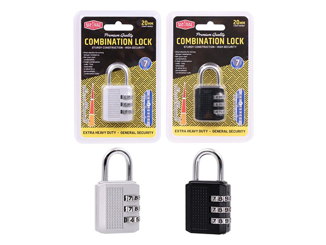 HEAVY DUTY 20MM COMBINATION 3 DIGIT SERIES LOCK
