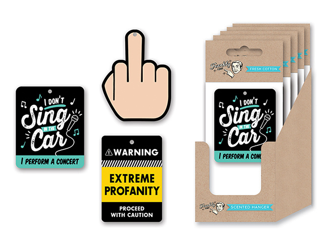 SCENTED CAR HANGER ASST UN24