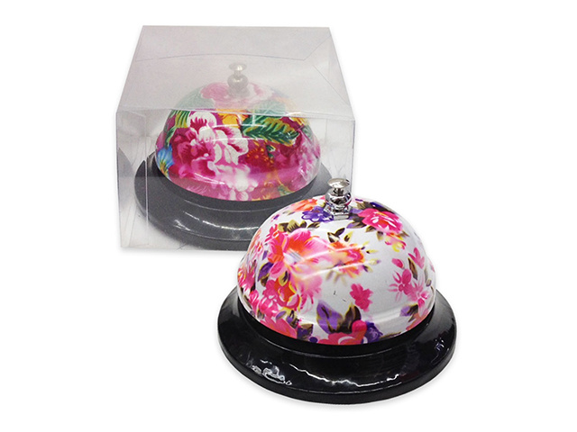 BELL DESKTOP FLOWER DESIGN 9X5CM 3ASST