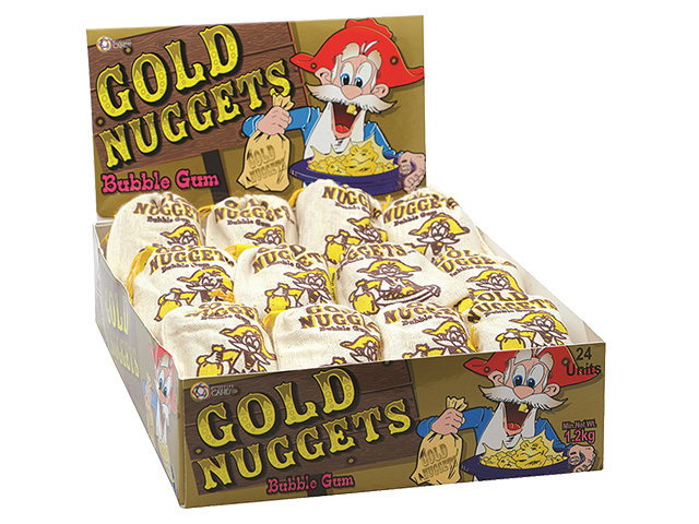GOLD NUGGET BUBBLEGUM 50G UN24