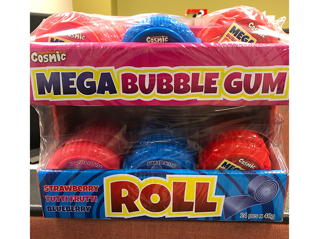 COSMIC MEGA BUBBLEGUM ROLL 40G UN24