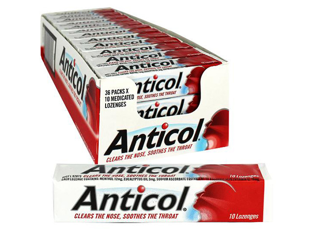 ANTICOL THROATIES LOZENGES 43G UN36